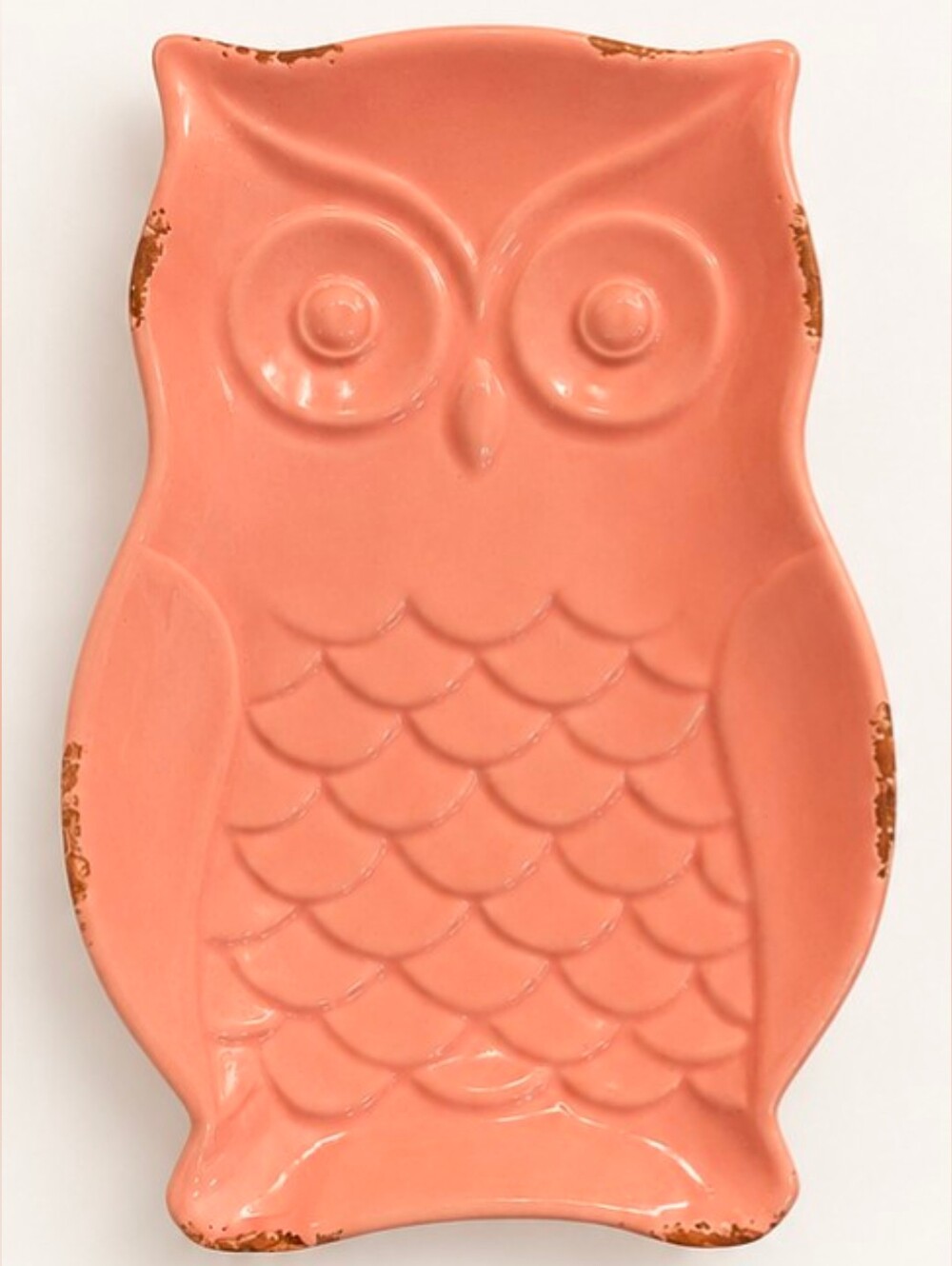 Vintage Style Pink Owl Trinket Dish Ceramic Jewelry Catchall Cottagecore Decor